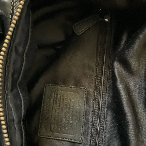 Coach Ashley Purse Black with Coach "C" Pattern No. H1280-F20068. - Picture 7 of 7